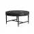 Mausam Round Coffee Table (Black Ash Base, Solid Black Marble Top)