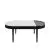 Mausam Oval Coffee Table (Black Ash Base, Green and White Indian Marble Top)