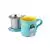 Turquoise Ceramic Mug with Stainless Steel Infuser