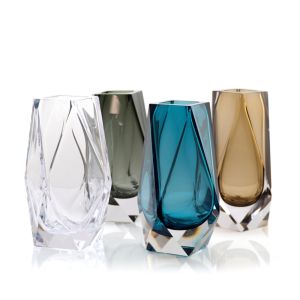 Facet Handblown Glass Vase
