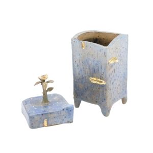 Gold Flower Box / Vase