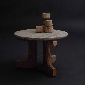 Acacia Wood Side Table II